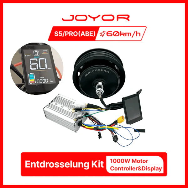JOYOR S5 ABE/PRO 1000W Speed Unlock Upgrade Kit – Motor, Display & Controller for 60 km/h Top Speed